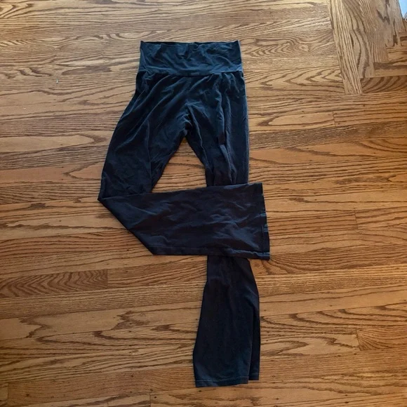 VTG Las Vegas flare cotton stretch American Apparel Black Knockout Leggings. SB3 - Picture 5 of 7